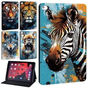 Animals PU Leather Stand Cover Case For Apple iPad 234/5/6/7/8/9/10/Mini/Air/Pro - Picture 1 of 15