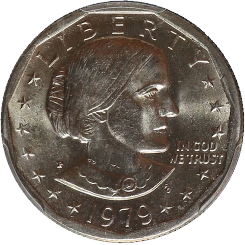 1979-P Susan B. Anthony Dollar PCGS MS65 Wide Rim Near Date - STOCK Cover