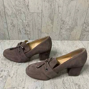 Zapatos Mocasines Sole Society Mujer Talla 7.5M Púrpura Gamuza Cuero Matador Sin Cordones - Imagen 1 de 10