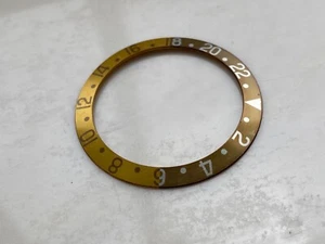 ROLEX AUTHENTIC GMT-MASTER BEZEL INSERT REF 1675 BROWN original used 1970 (2) - Picture 1 of 9