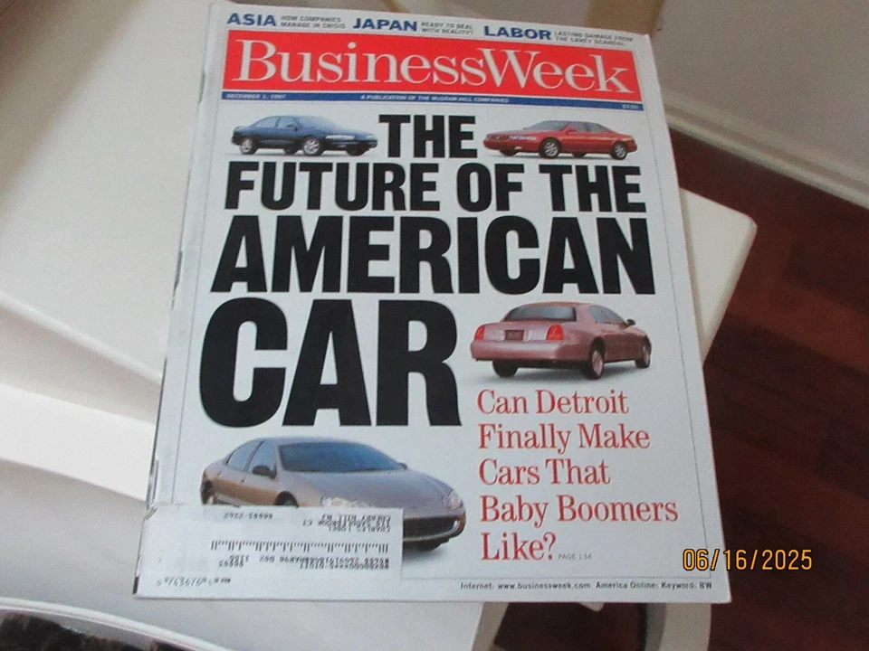 Business Week Magazine , Future Of The American Car , Dec. 1 , 1997 - Image 1 of 1
