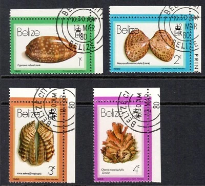 Estampillas de Belice Scott 471-487 NH CTO 1980 mariscos, naturaleza Foto 1 de 4