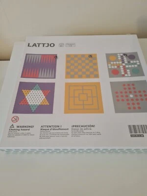 Ikea Lattjo solid wood games compendium Ludo/Backgammon/Chess New 103.013.28 - Image 1 of 4