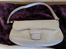 Apostrophe small purse handbag Silver Buckle Off white pearl 6'' x 12''
