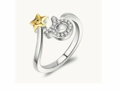 18K White-Gold Plated Zodiac Sign Rings *FAST Dispatch Guaranteed* - Image 1 of 4