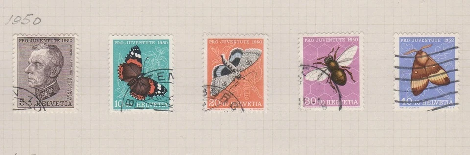 SWITZERLAND  Scott B196-200 1950 semi-postals used - Image 1 of 1