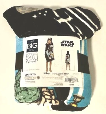 DISNEY STAR WARS Hooded Bath Wrap 25" x 50" - Image 1 of 2