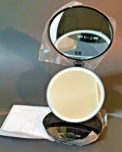 Impressions Vanity LED Makeup Mirror ELEVATE (BLACK) LED Compact Mirror - Picture 1 of 2