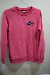 NIKE Air GIRLS XL Tall Crew Neck Pink Long Sleeve Sweatshirt E347 - Picture 1 of 5