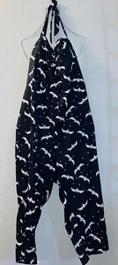 Women’s Size 26 Halloween Bat Print Overalls By Bloomchic - Picture 1 of 8