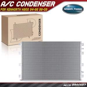 A/C AC Condenser with Bracket for Kenworth W900 1994-1996 1998-2009 C500 T800 - Picture 1 of 8