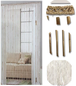 Natural Hanging Bamboo Wooden Beaded Door Curtain Screen Insect Hanging Blinds