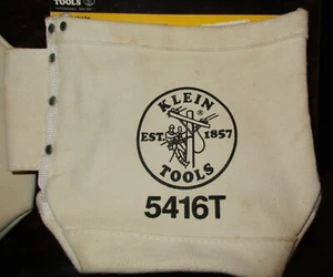 New Klein Tools 5416T 5X9x10 Canvas Bolt Bag With Tunnel Loop - Picture 1 of 5