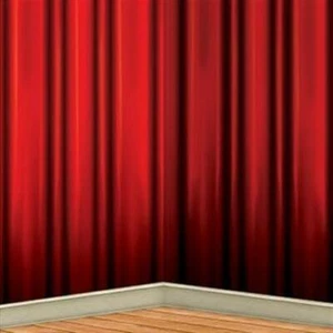Red Curtain Backdrop Hollywood Theater Movie VIP Party Birthday Decoration - Picture 1 of 1