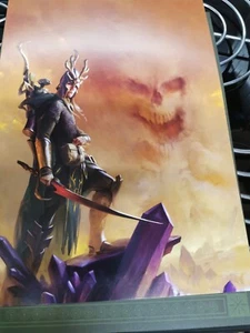 Warhammer Job Lot A3 Art Black Library Poster Lumineth Inferno 2 High Elves - Picture 1 of 3