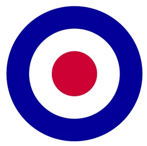 Round Self Adhesive Round External Grade Decal Sticker MOD Vespa RAF Symbol - Picture 1 of 1
