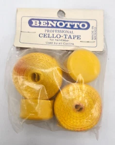 Vintage Benotto Cello-Tape Handlebar Wrap, Yellow, NOS, Free USA Shipping - Picture 1 of 2