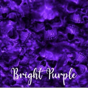 Reaper Skulls Bright Purple vinyl Wrap air release MATTE Finish 12"x12" - Picture 1 of 1