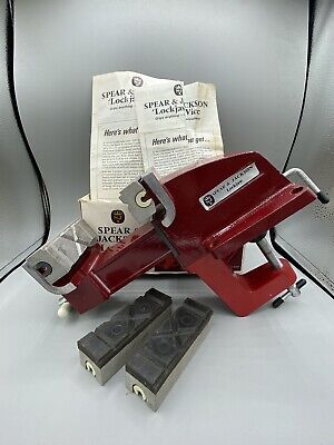 Vintage Spear And Jackson Lockjaw Vice With Bench Clamp, Extra Jaws, Papers • 102.30£