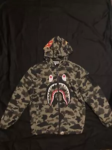 BAPE 1st Camo Green WGM Shark Hooded Jacket BRAND NEW CONDITION RARE - Picture 1 of 9