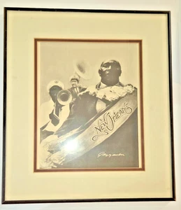 JAMES RUSSELL NEW ORLEANS JAZZ BAND VINTAGE OFFSET LITHOGRAPH 1978 - Picture 1 of 6