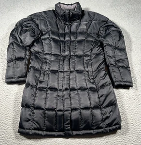 North Face Puffer Jacket Coat Girls Large 600 Down Black Quilted Insulated - Picture 1 of 14