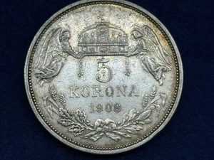 5 Korona 1908 Franz Josef - Silber W/19/231 - Picture 1 of 2