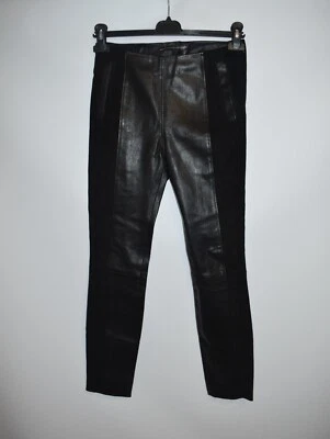 Pantalones/Legging ajustados de gamuza de cuero negro BALENCIAGA Paris talla FR 36 US 4 Foto 1 de 4