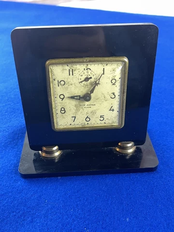 New Haven Clock Company Bakelite Multi-Dial Mechanical Alarm Clock Cover