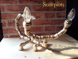Lampada Steampunk Industrial "Scorpion" -3 lampadine led comprese (4W=40W) - Foto 1 di 8