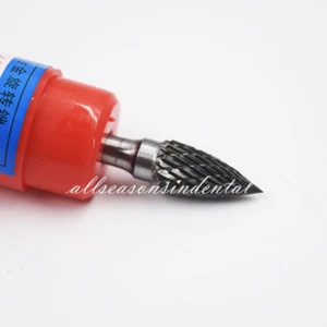 1 Pcs Cylindrical Tungsten Carbide Burr Bur Cutter Tool Grinder Bit 1/4" Shank G - Picture 1 of 10