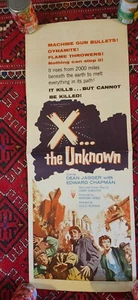 X The Unknown 1957 ORIG 14X36 INSERT POSTER Sci-Fi Horror  VG+ CONDITION - Picture 1 of 5