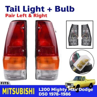Par de luces traseras para camioneta Mitsubishi L200 Mighty Max Dodge Ram50 1978-86 Foto 1 de 4