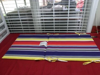 (2) StyleWell 19.5"x42" Universal Outdoor Sling Chair Cushion in Captiva Stripe - Image 1 of 4