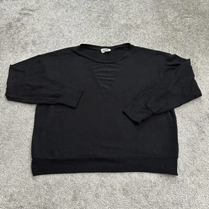 LNA Pullover Sweater Womens Small Solid Black Crew Neck Lightweight Casual Knit - Picture 1 of 10