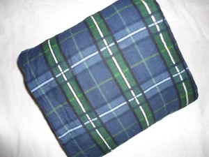 BED BATH BEYOND BLACKWATCH PLAID FLANNEL GREEN BLUE (1PC) TWIN FITTED SHEET 13" - Picture 1 of 6
