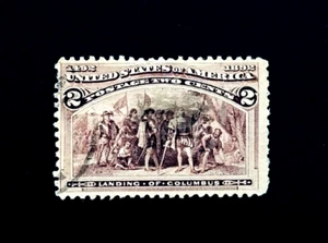 US Stamp - 1893 Columbian Exposition Issue 2c Sn 231 Used r84 - Picture 1 of 2