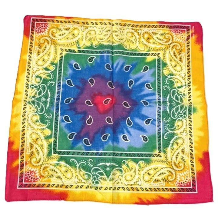 Bandana Hippie Cuadrada Paisley - Arco Iris - Mascotas - Accesorio de Disfraz Foto 1 de 1