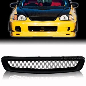 Parrilla delantera estilo malla ABS 96-98 Honda Civic DX CX EX GX HX LX negra JDM - Imagen 1 de 4