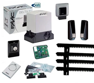 FAAC Kit Delta 2 740 Cancelador Deslizante Capacidad 500KG 220V + 4MT Cremallera - Imagen 1 de 1