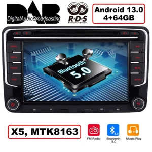 für VW Golf 5 6 Tiguan Caddy Autoradio CarPlay mit DVD GPS +BT Android 13 4+64GB - Bild 1 von 18