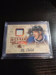 JOE SAKIC 17/18 Leaf In The Game-Used Nickname Hall of Fame Mr Clutch Patch 3/6