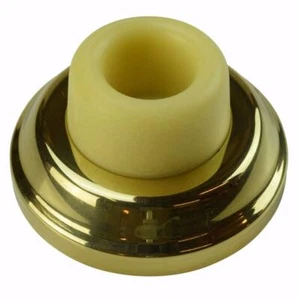Latón liso 2-1/4" de diámetro tope de puerta de montaje en pared, latón pulido, PBH3003-PB - Imagen 1 de 1