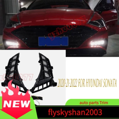 LED Driving Lights Front Bumper Fog Lights Auto 2020-21-2022 For Hyundai Sonata - Image 1 of 4