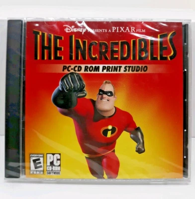 The Incredibles PC-CD ROM Print Studio -  Disney Pixar (Win 98/Me/XP) NEW Sealed - Image 1 of 2