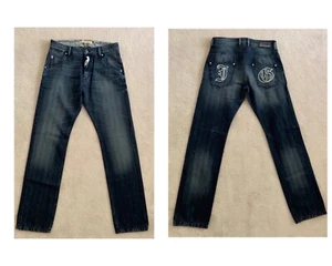 JOHN GALLIANO Juniors Big Boys Kids Slim Straight Blue Cotton Jeans Pants Sz 14 - Picture 1 of 12