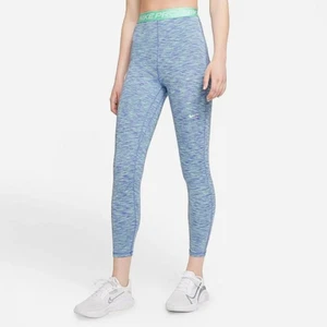 NEW NIKE WOMEN PRO SPACE DYED SAPPHIRE TIGHT FIT LEGGING PANTS SZ SMALL - Picture 1 of 5