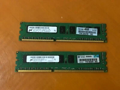 Micron MT9JSF12872AZ-1G4G1ZE 2 Modules of 1GB PC3-10600 PN 500208-562 Memory RAM - Image 1 of 4