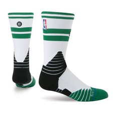 One Pair Brand New Boston Celtics Stance Core Crew Socks - White - NBA