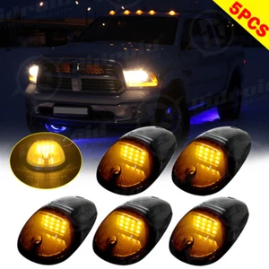 Amber Smoke Cab Roof Marker Lights For Dodge Ram 1500 2500 3500 4500 2003-2018 - Foto 1 di 21
